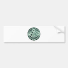 Olho na pirâmide de Illuminati do dólar Adesivo