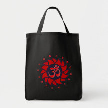 OM e Pinwheel vermelho - sacolas da ioga Bolsa Para Compra