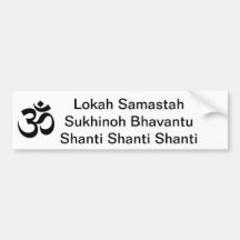 OM, Lokah Samastah Sukhinoh BhavantuShanti Shan… Adesivo