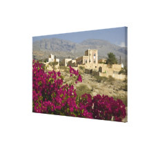 Oman, montanhas ocidentais de Hajar, Al Hamra. Cid Impressão De Canvas Esticada