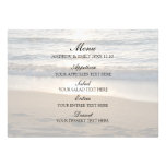 Onda do menu do casamento no por do sol convite personalizados