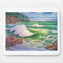 ondas esmeraldas mousepad