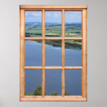 Opinião do Loch de Scotland de uma janela Posters