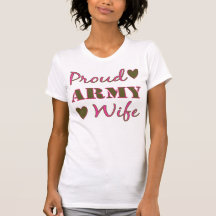 Orgulhoso-Exército-Esposa-T-camisa Camiseta