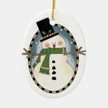 Ornamento bonito do boneco de neve