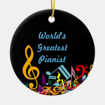 Ornamento colorido das notas musicais