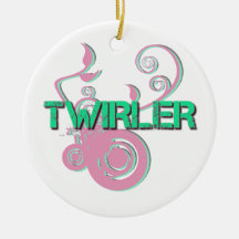 Ornamento cor-de-rosa e verde da foto do Twirler