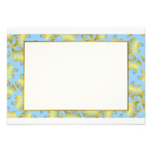 Ornamento da flor do ouro convites personalizados