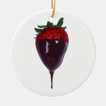 Ornamento da morango do chocolate