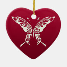 ORNAMENTO DO CORAÇÃO DA BORBOLETA