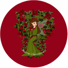 Ornamento do país das fadas do Natal da poinsétia Foto Esculturas