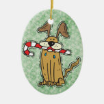 Ornamento engraçado do cão do Natal