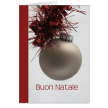ornamento italiano do cinza do Feliz Natal Cartões