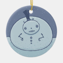 Ornamento Pudgy do boneco de neve