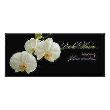 Orquídea de PixDezines/nupcial branco/casamento Convites Personalizados