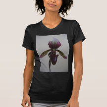 orquídea, deslizador de senhora t-shirt