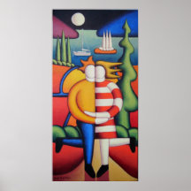 Os amantes com iate poster