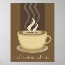 Os amantes do café personalizaram o poster