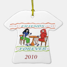 Os amigos Ornament para sempre a data/nomes feitos Ornamentos Para Arvore De Natal