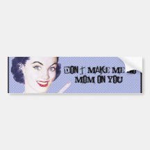 Os anos 50 retros que apontam a mamã adesivos
