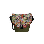 Os anos 60 pequenos do design do tecido de Reto da Bolsas Mensageiro