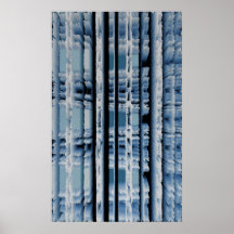 Os azuis - poster abstrato