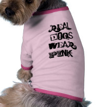 Os cães reais vestem o rosa! camisetas para cães