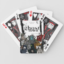 Os cartões de jogo da cidade fantasma baralhos de cartas