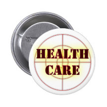 Os cuidados médicos 2008 da eleição emitem o botão pins