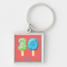 Os deleites do sorvete com polvilham! Keyring do n Chaveiros