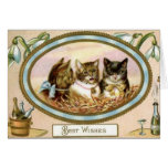 Os gatos de ano novo cartão