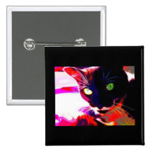 Os gatos pretos são Pin macio afortunado do botão Pins