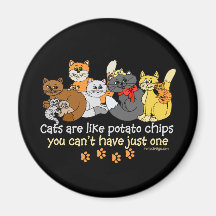 Os gatos são como microplaquetas de batata ima