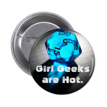 Os geeks da menina estão quentes boton