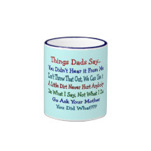 Os pais das coisas dizem--Presentes do dia dos pai Caneca