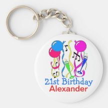 Os Partido-Balões 2øs do aniversário personalizam- Chaveiro