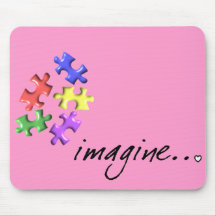 Os presentes do apoio do autismo "imaginam" o desi mousepad