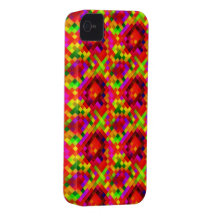 Os quadrados retros modelaram o caso iPhone4 Capa iPhone 4