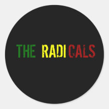 Os radicais adesivo em formato redondo