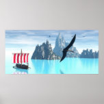Os viagens surreais de Odin dos posters & dos impr