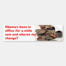 Os wheres de Obama minha mudança? Adesivos
