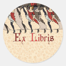 Oui! Oui! Oui! Etiqueta redonda do Bookplate Adesivos Redondos