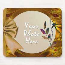 Ouro elegante foto quadro Mousepad