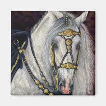 Ouro espanhol - cavalo andaluz ima de geladeira