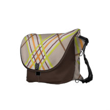 Outono retro da xadrez de Argyle em Brown Bolsa Mensageiro
