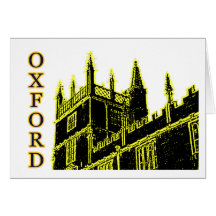 Oxford Inglaterra 1986 amarelos de construção das  Cartões