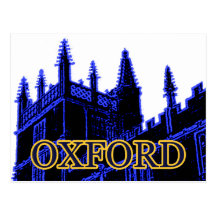 Oxford Inglaterra 1986 espirais de construção azui Cartão Postal