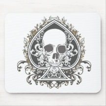 Pá do crânio com ouro mousepad