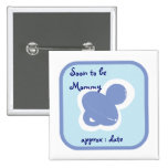 pacifier dos azuis bebés logo a ser mamãe botons