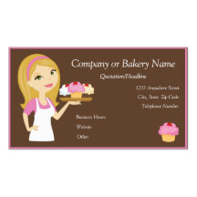 Padeiro do cupcake/cartão de visita louros/cor-de-